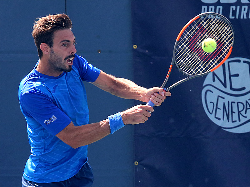 marcel granollers at the 2018 LGT doubles final